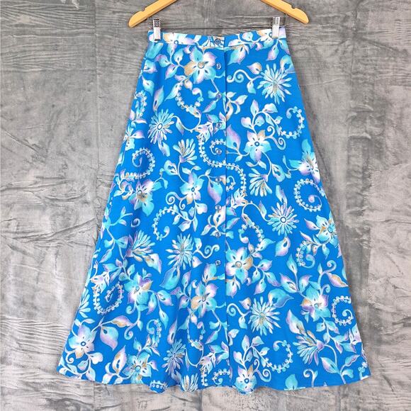 Womens Skirt 8 Fairy Spring Floral Mermaid Tropical‎ Vacation Resort Maxi Boho - Picture 1 of 5
